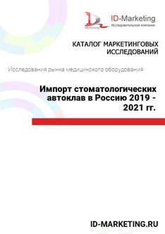 Импорт стоматологических автоклав в Россию 2019 - 2021 гг.