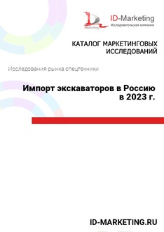 Импорт экскаваторов в Россию в 2023 г.