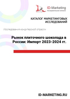 Рынок плиточного шоколада в России: Импорт 2023-2024 гг.