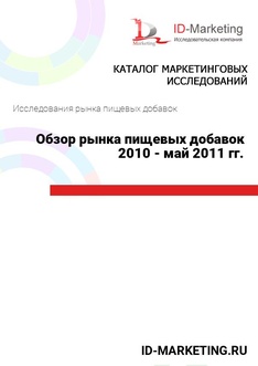 Обзор рынка пищевых добавок 2010 - май 2011 гг.