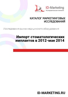 Импорт стоматологических имплантов в 2012-мае 2014 гг.