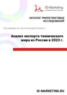 Анализ экспорта технического жира из России в 2023 г.