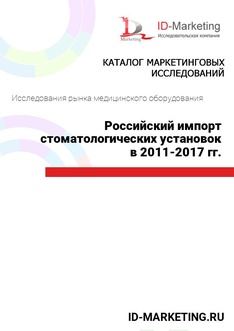 Российский импорт стоматологических установок в 2011 – 2017 гг.