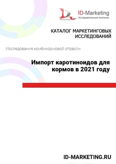 Импорт каротиноидов для кормов в 2021 году