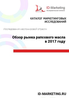 Обзор рынка рапсового масла в 2017 году