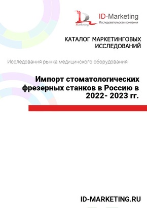 Импорт стоматологических фрезерных станков в Россию в 2022- 2023 гг.