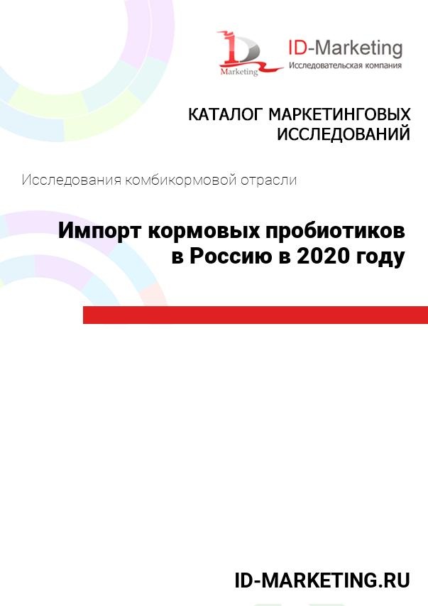Импорт кормовых пробиотиков в Россию в 2020 году